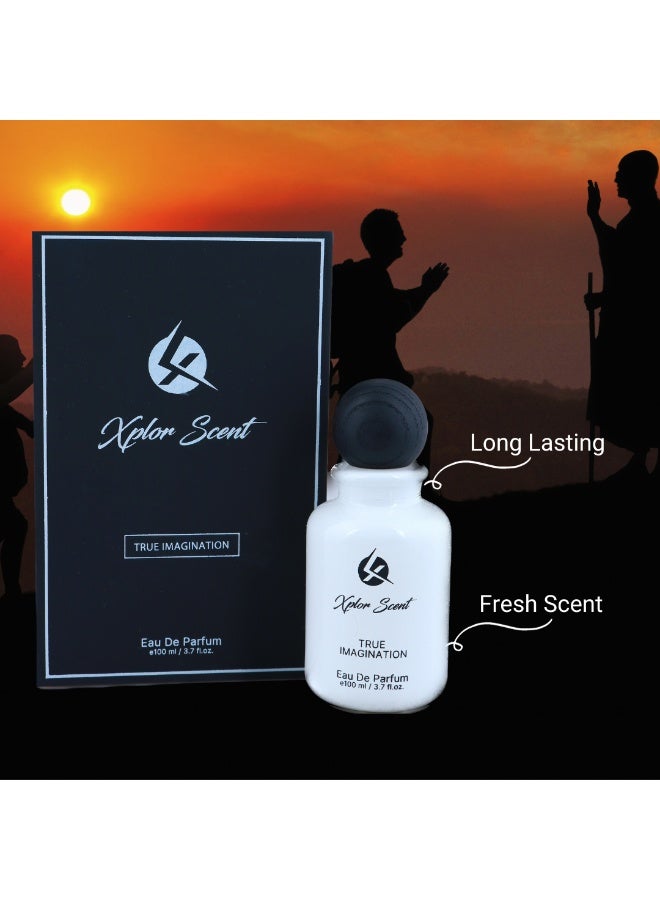 Xplor Scent True Imagination Eau De Parfum 100ml – Long-Lasting Floral Woody Unisex Perfume with Vanilla, Musk & Sandalwood - Image 5
